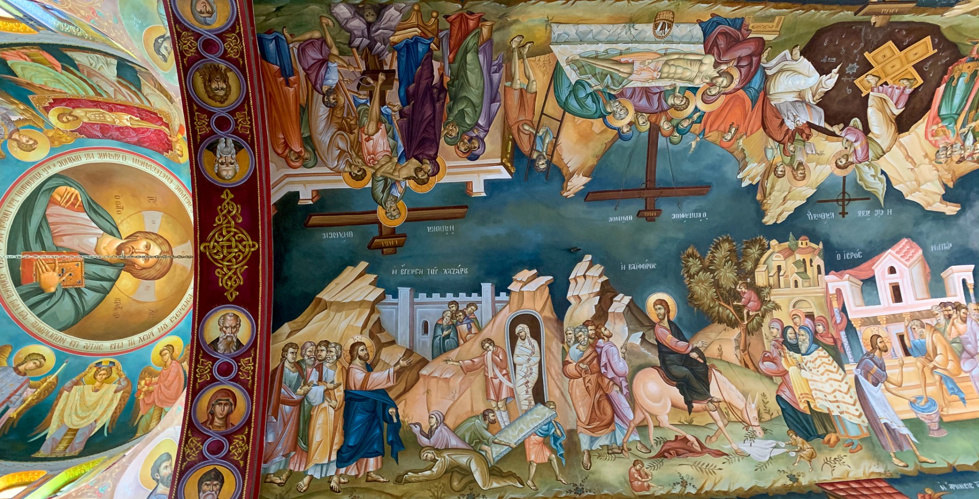 Det tog sju år att färdigställa freskerna i klosterkyrkan "Frälsarens omvandling"